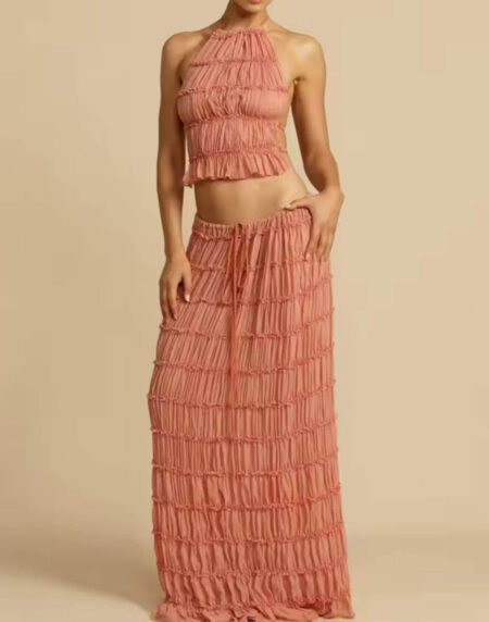 Set de olanes de dos piezas cuello halter