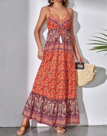 VESTIDO LARGO MULTICOLOR