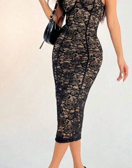 VESTIDO ENCAJE NEGRO